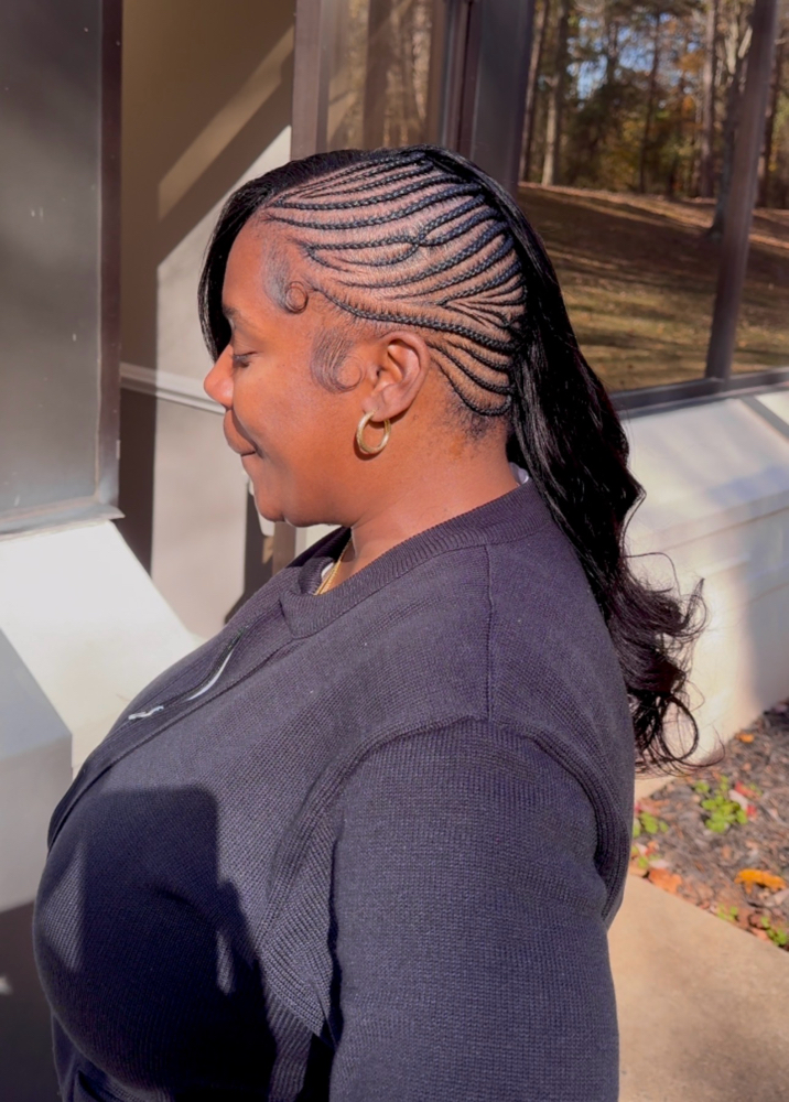 Side Braids W/ Quickweave at J.Kelley Braids in Charlotte, NC
