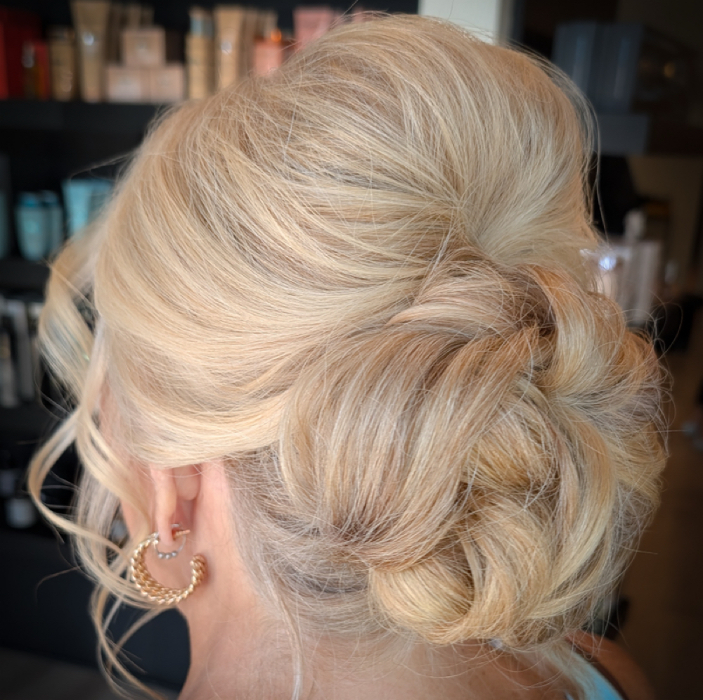 Updo/ Half-Up Do at Hair by Charlotte Nickell in Lubbock, TX