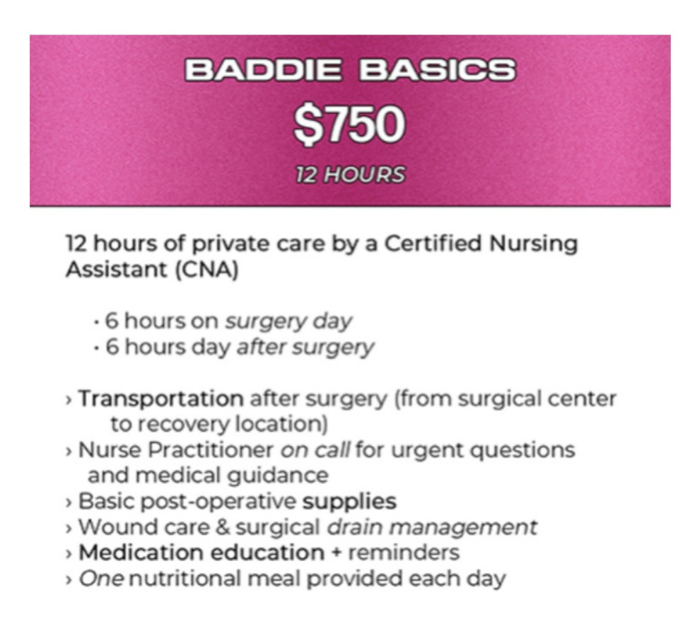 BADDIE BASICS PACKAGE at BBL BADDIES in Miami, FL