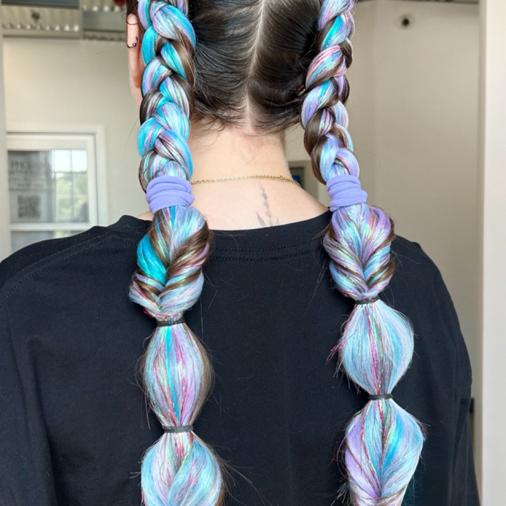 Two Dutch Braids w/Variation at Rainbow Balayage in Charlotte, NC