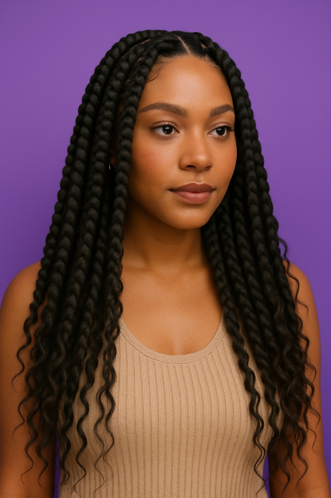 Large Boho Knotless Braids