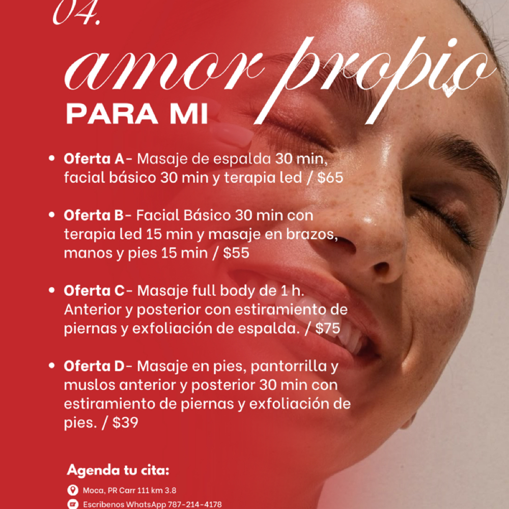 Masaje en Piernas Anterior y Poster