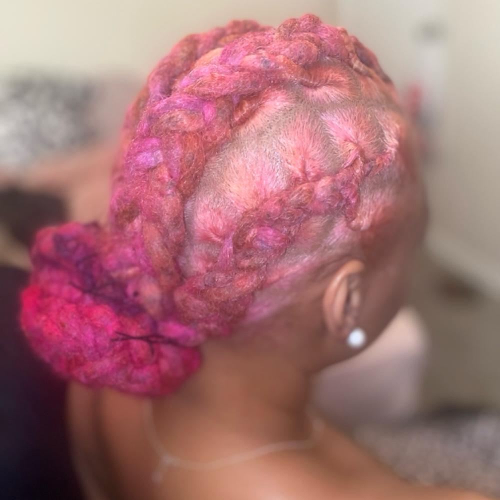 Braids w/ Petal Bun at Loc.dRomance❤️ in Waldorf, MD