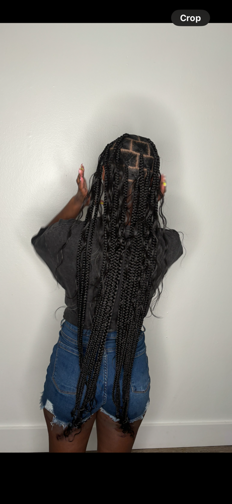 Large Knotless Box Braids