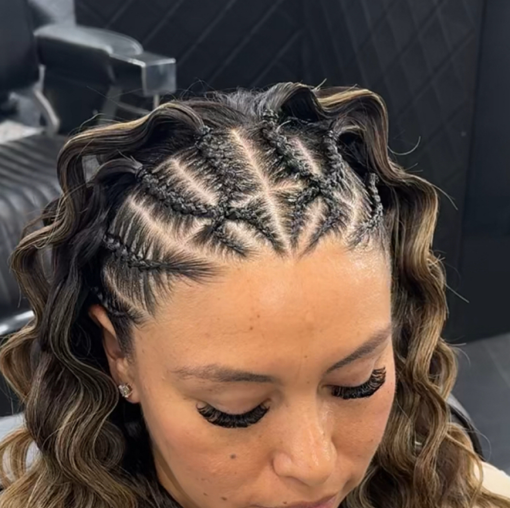 SIMPLE Front Braid Style ONLY at JayBug Braids & Styling in Pomona, CA
