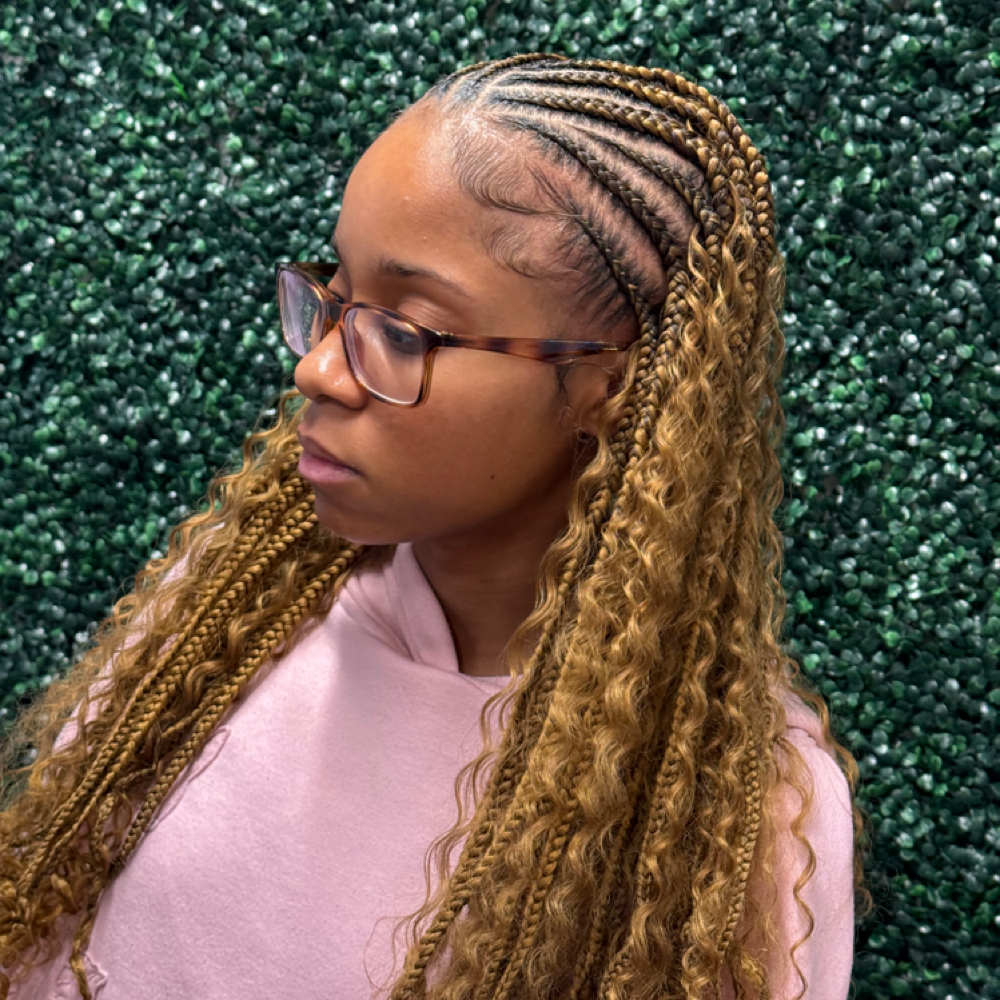 Fulani Braids/ Med Knotless at HairByDashoni in Richmond, KY