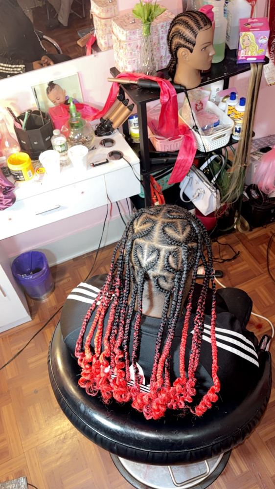 Heart Box Braids at Aaliyah’s Creations in Manchester, NH