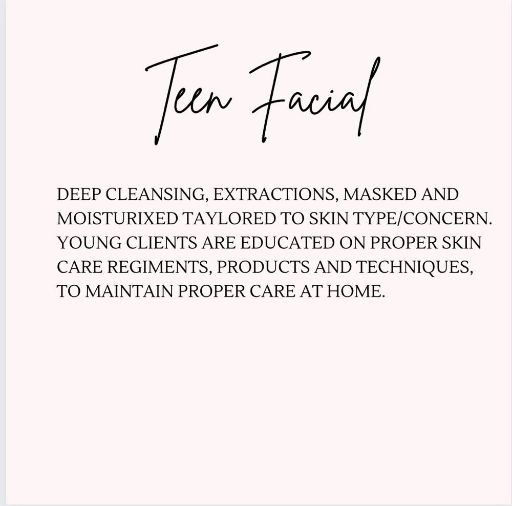 Teen Facial (Ages 12-17)