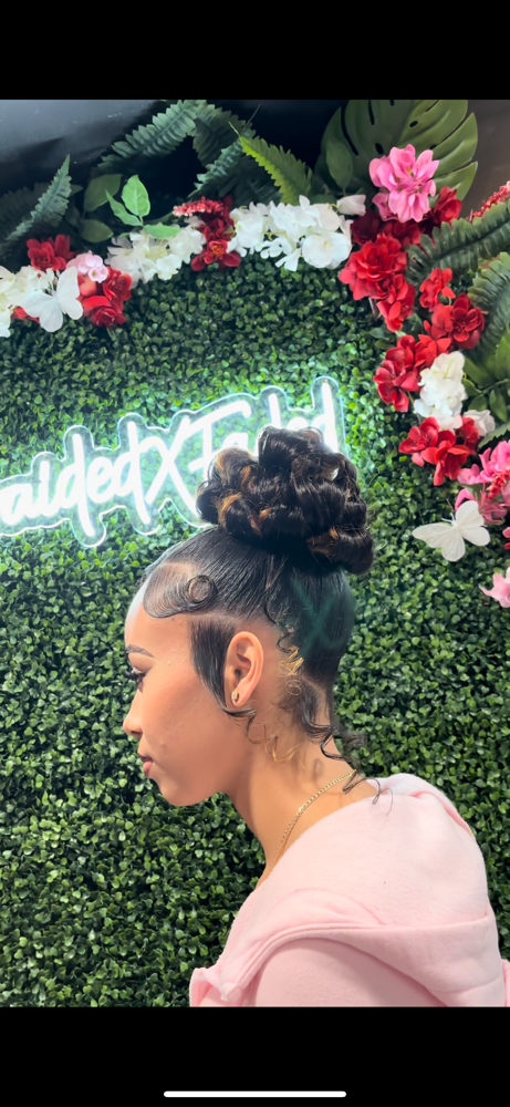 Updo with Hair added