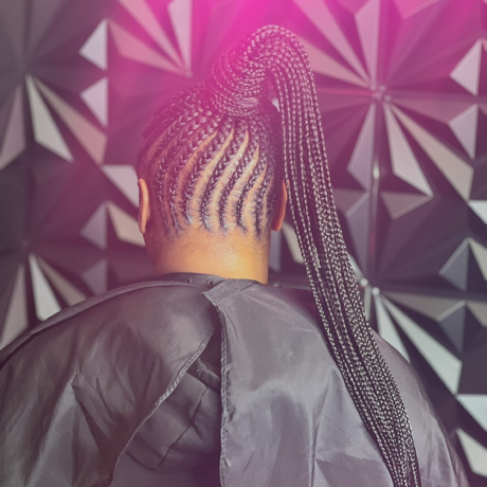 Small Feedin Ponytail at TruGlam Stylist in Winston Salem, NC