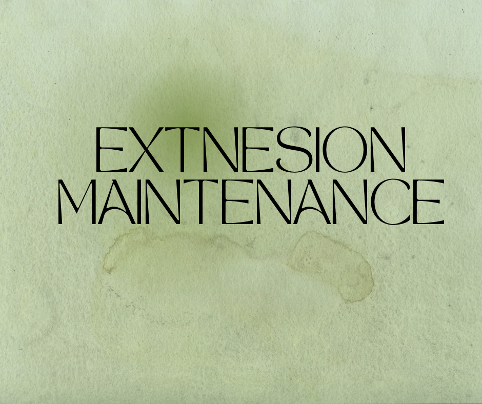 Extension Maintenance