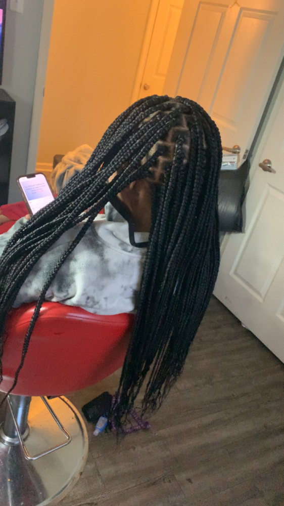 Smedium Box Braids at Hair Hustlaaa! in Humphrey, AR