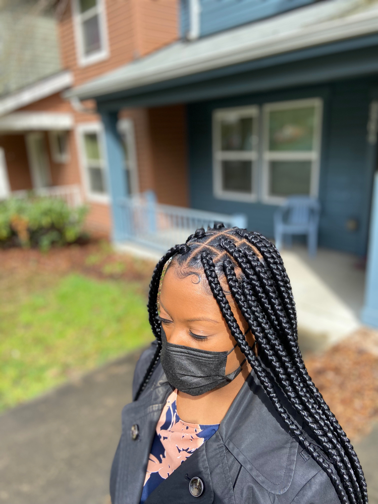 Large Waist Length Box Braids