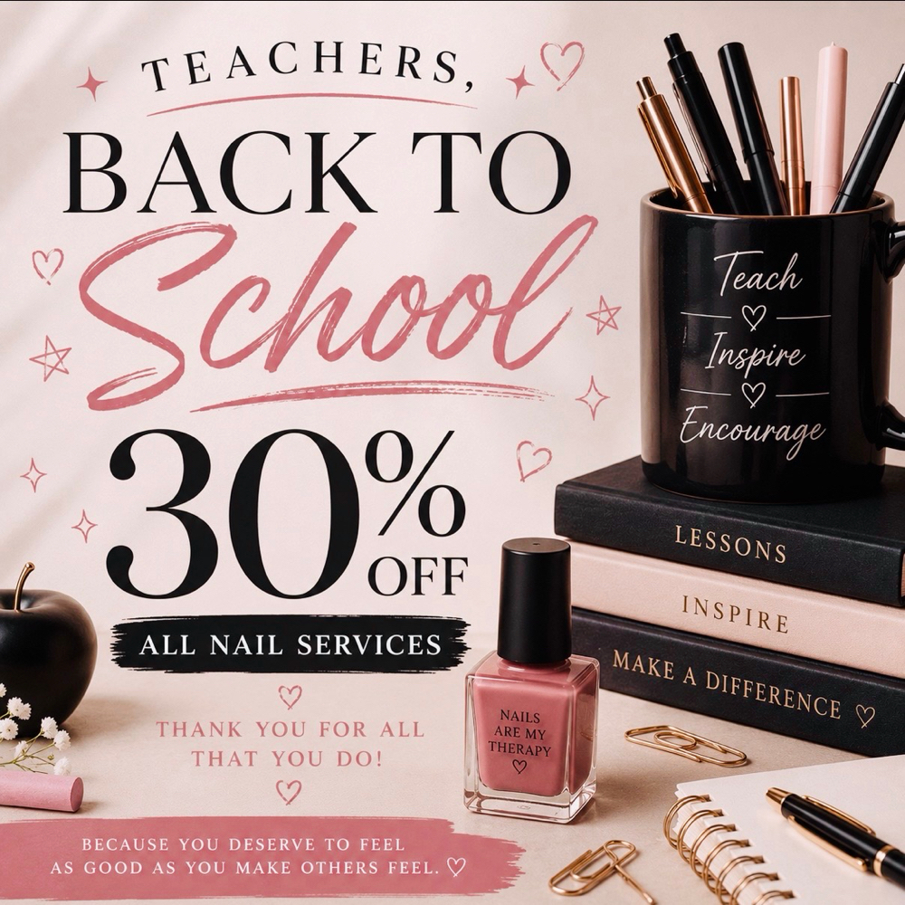 Teachers Back To School Nails at Nova Noir in Dayton, OH
