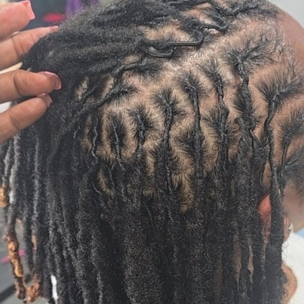 Dreadlock Retwist at Brush Play Artistry in Mansfield, LA