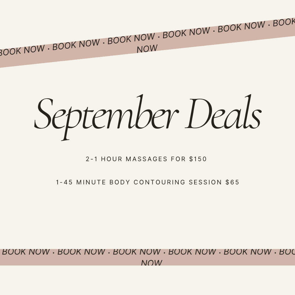 September Deal (2) 1 Hour Massages