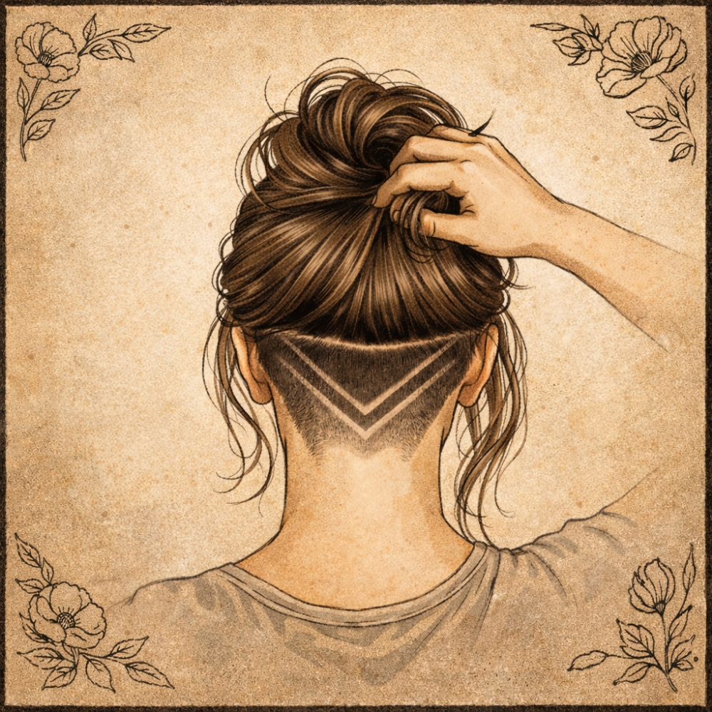 Undercut With Design at Stones and Strands LLC in Abilene, TX