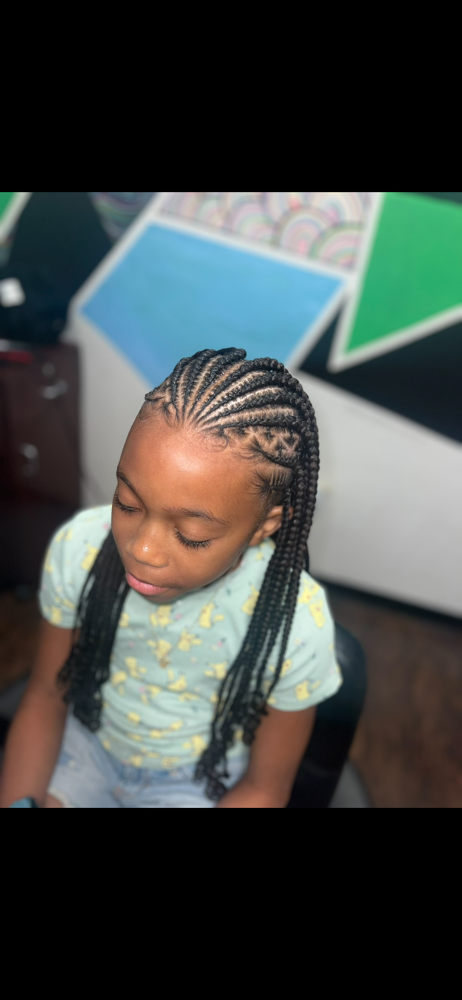 Kids Tribal Braids W/ knotless