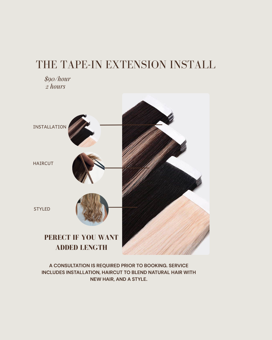 The Tape in Extension Install