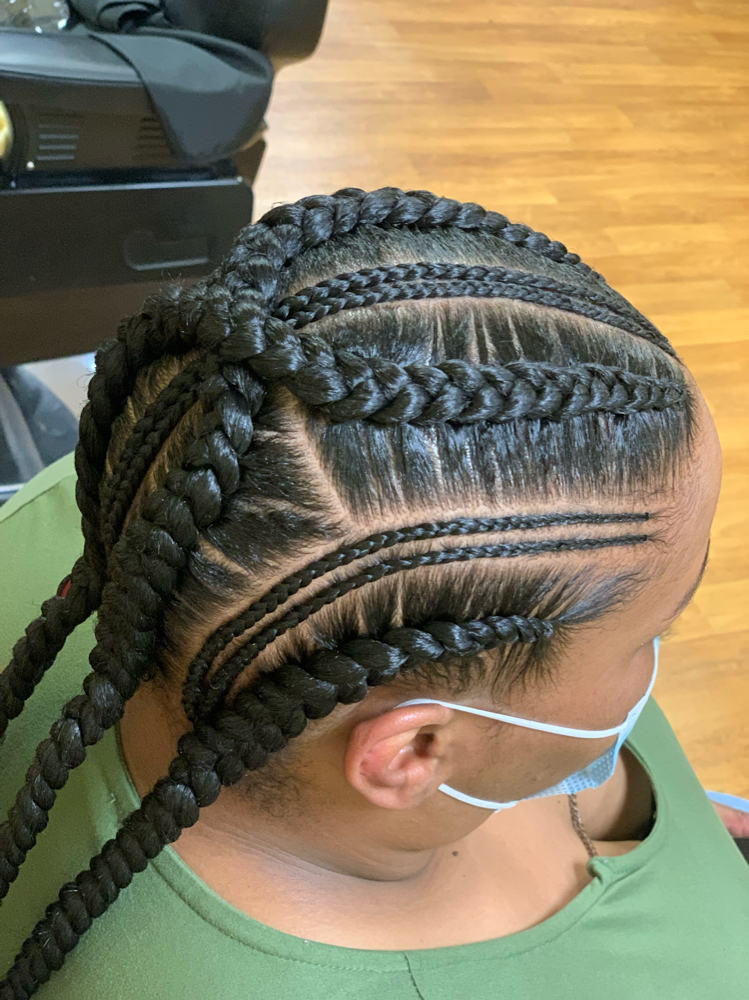 3-5 Cornrows Styles (add hair)