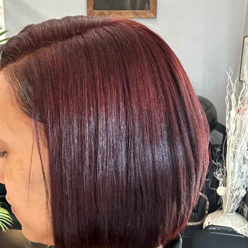 Solid Color Retouch at Small Town Glam Salon & Spa in Bethel, OH