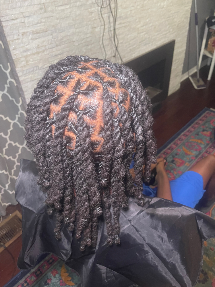 2 Strand Twist ( Shoulder Length ) at Loc’d with Autz in Mcclellanville, SC