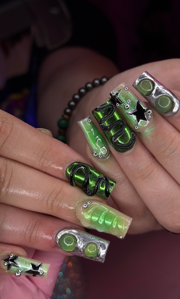 intricate nail art