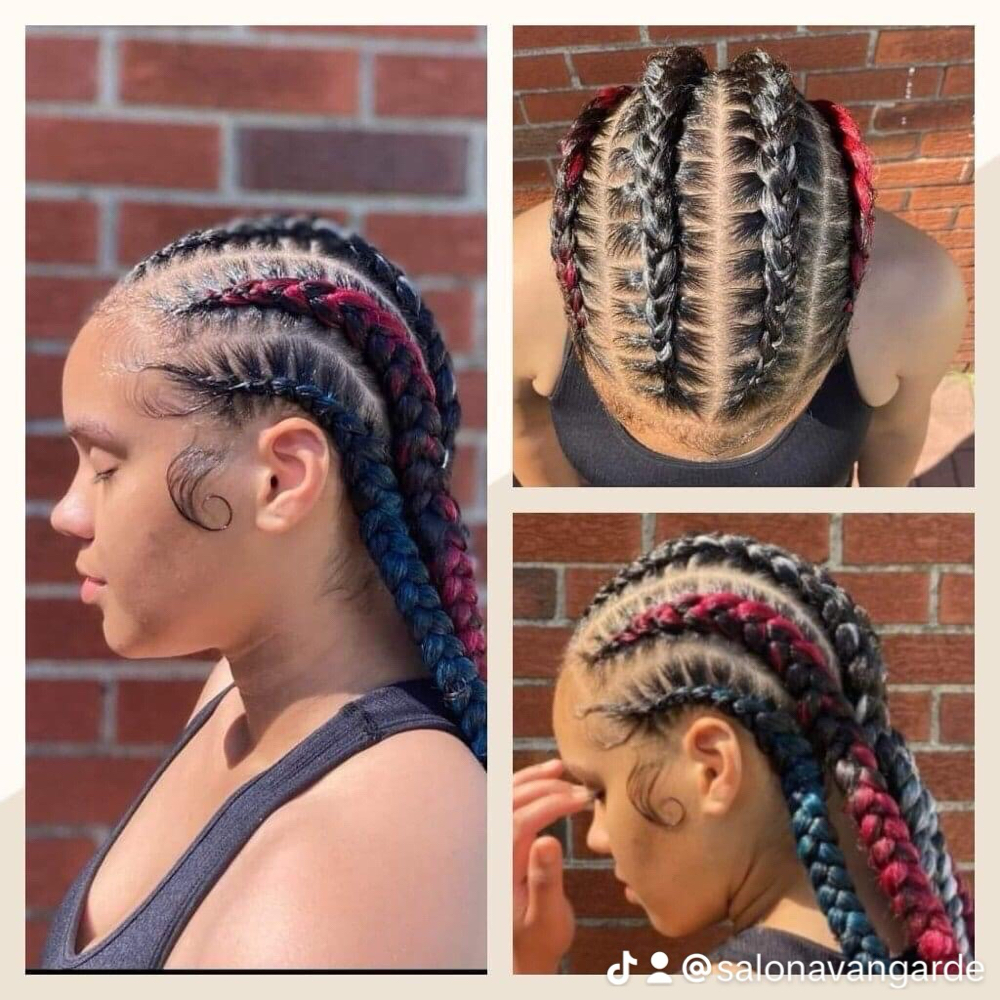 6 Stitch Braids at Salon Avangarde313 in Oak Park, MI