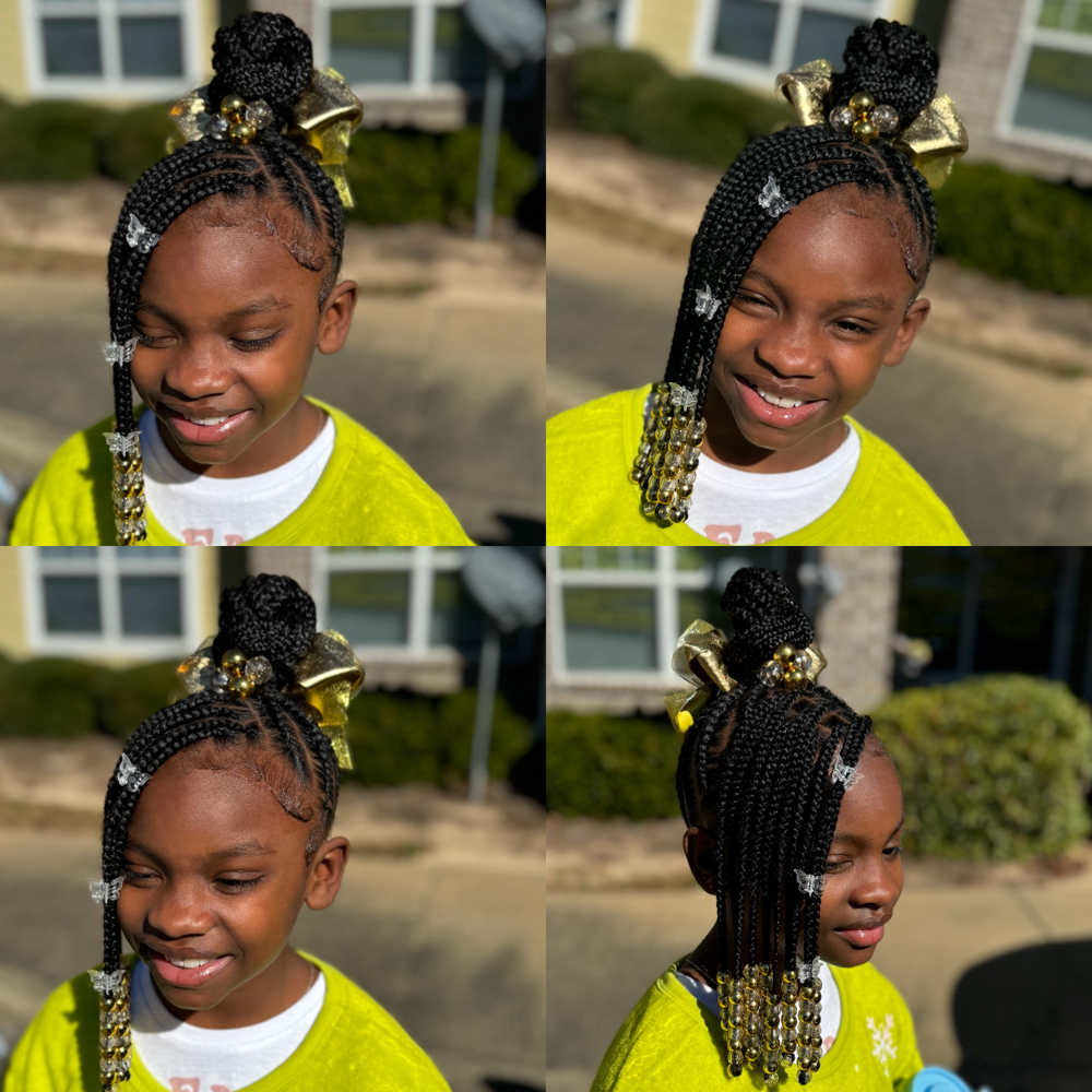 Braided Bun W/Bang 7 & Up ๐