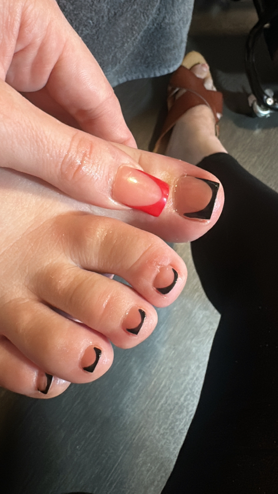 French Tip Gel Pedicure at House of Esthetics LLC in Casa Grande, AZ