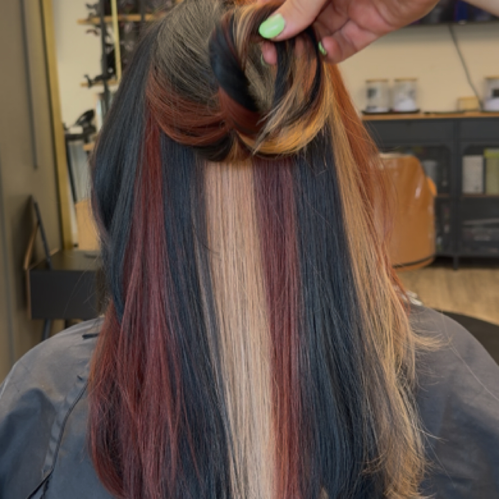 Full Head Calico at Megan - Vibe Hair Studio in San Antonio, TX