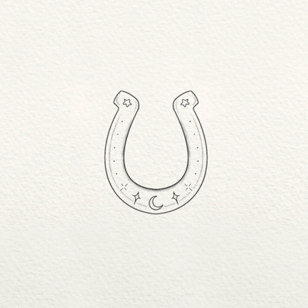 Celestial Horseshoe at Bear Angel Tattoo in Vandalia, OH