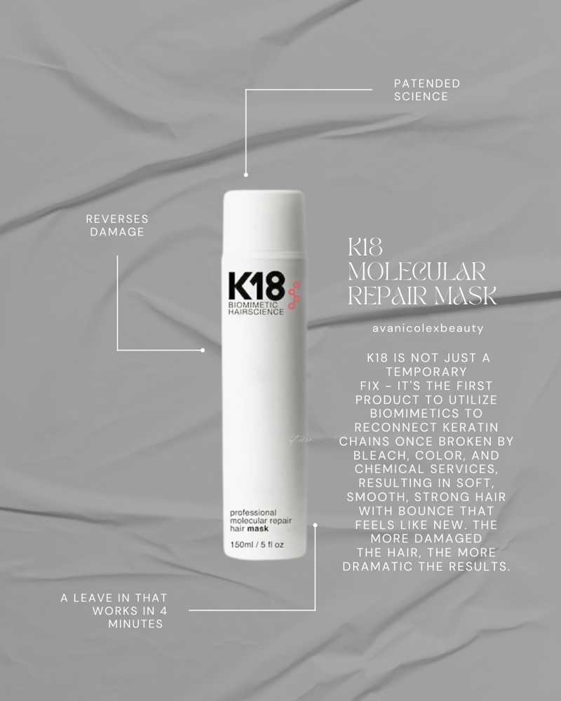 k18 add on treatment at Salon Atelier in Columbus, OH