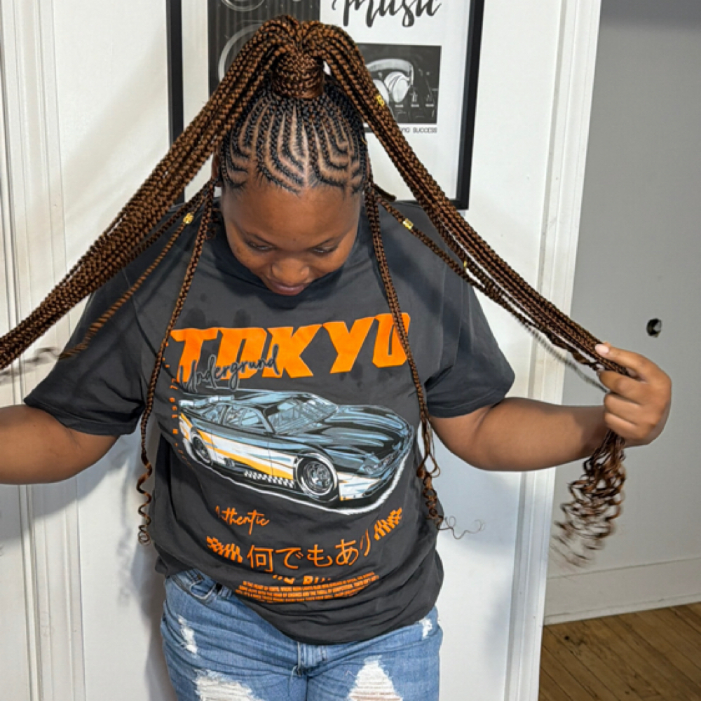 Medium Braided Updo at HairByQweenCoda in Bridgeport, CT
