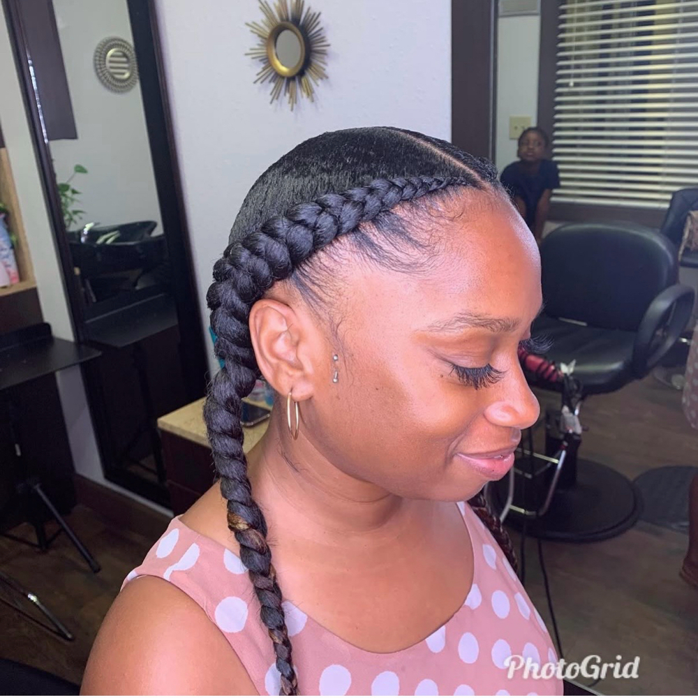 2 FEED IN FRENCH BRAIDS at Glam Braids in Marietta, GA