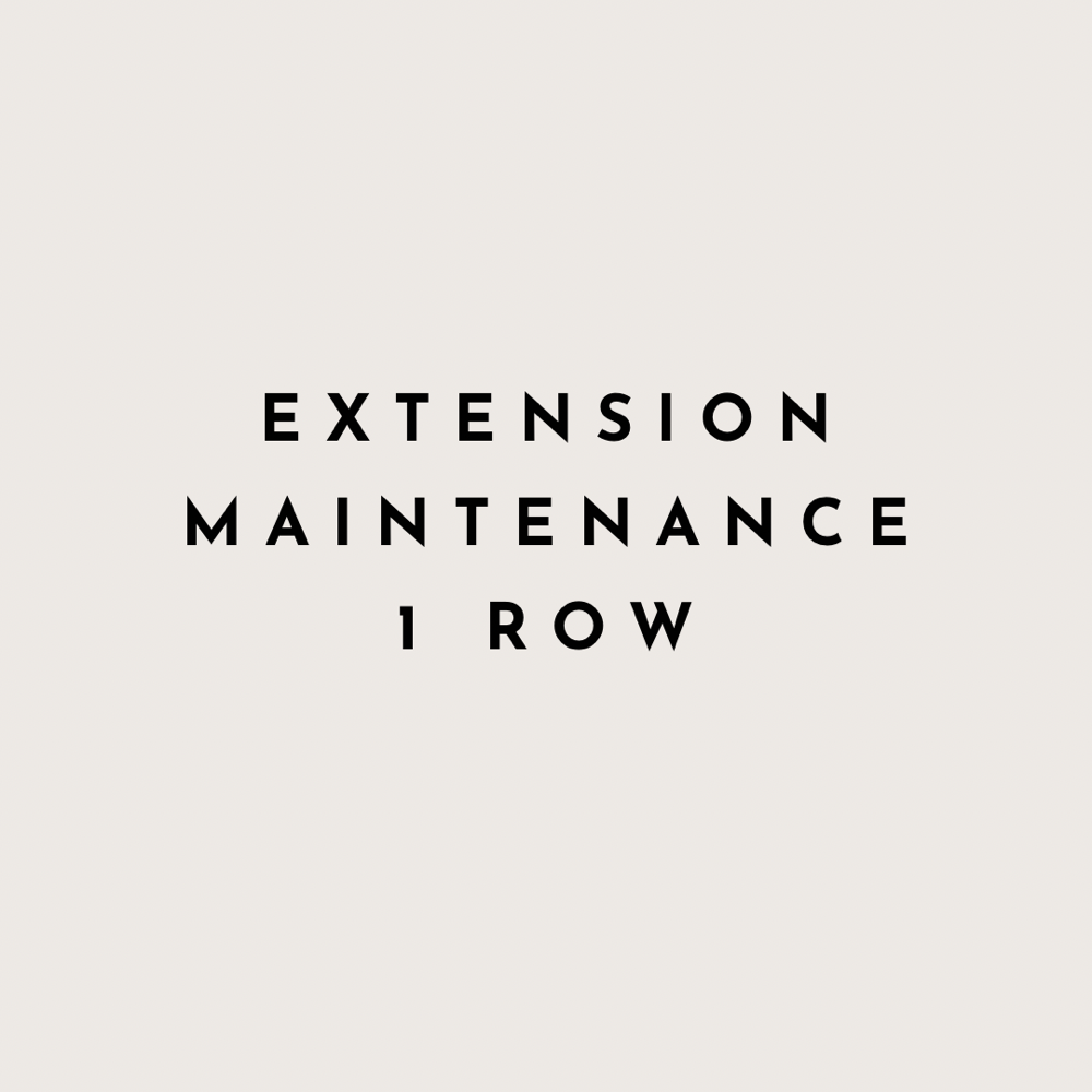 Extension Maintenance 1 Row