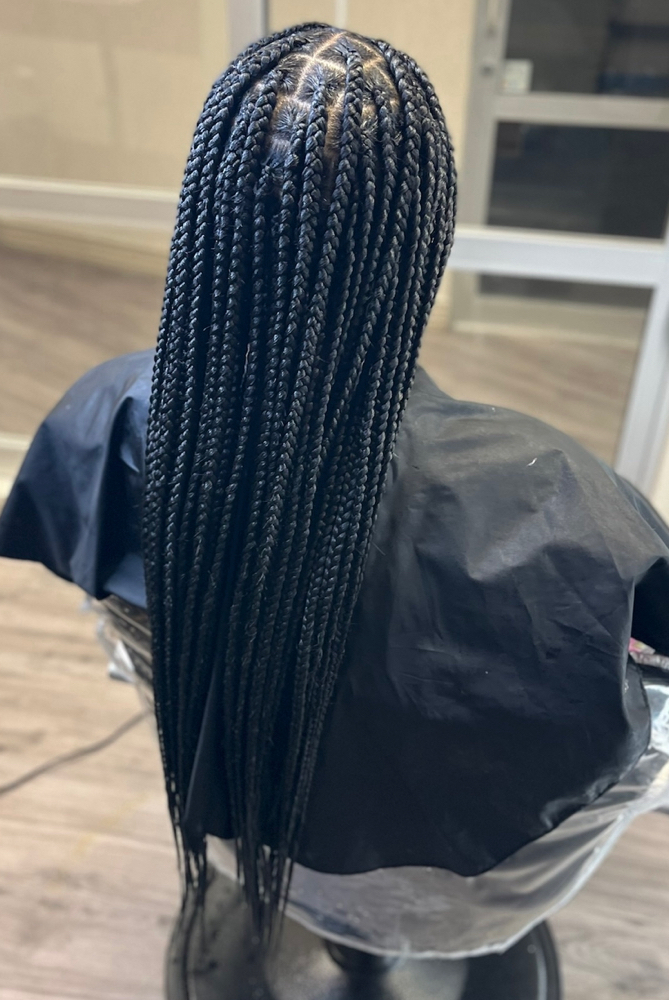 Medium Knotless Braids Butt Length