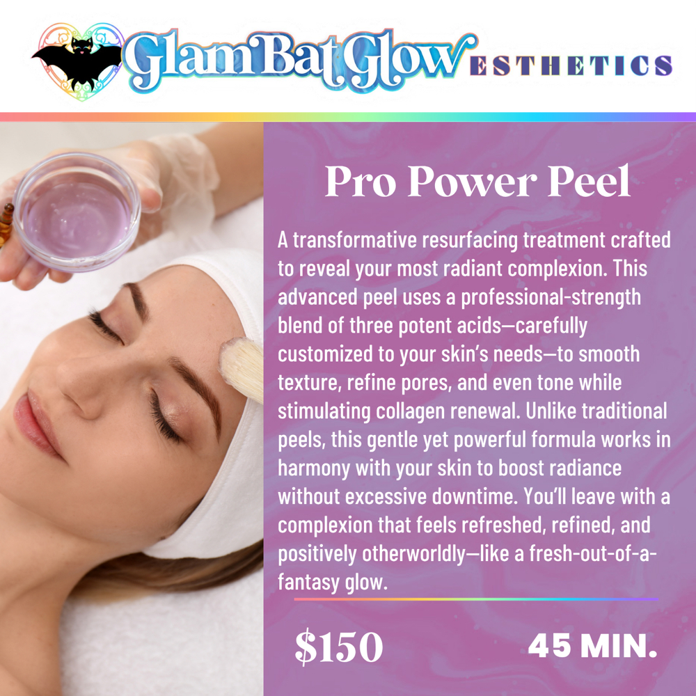 Pro Power Peel at Glambat Glow at Tranquility Massage in Plainfield, IL