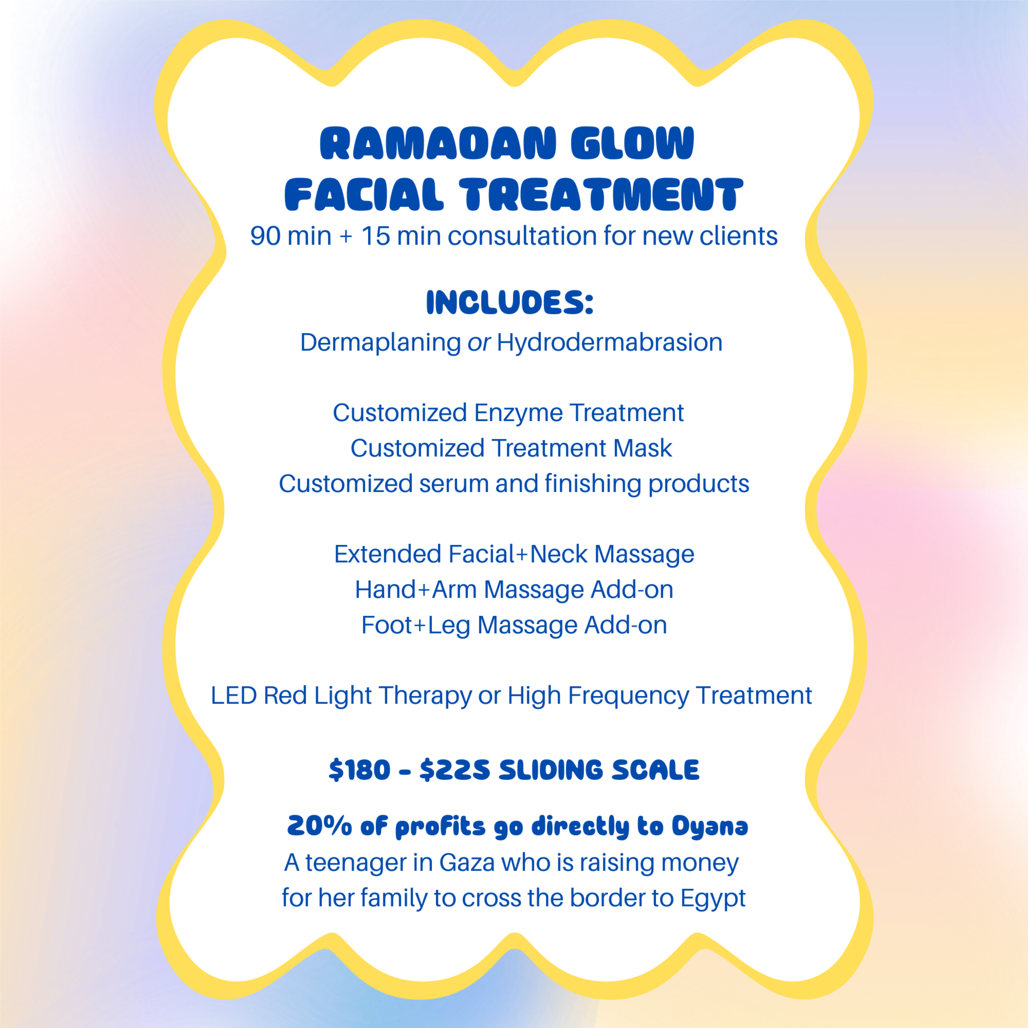 Ramadan Glow Facial + Fundraiser
