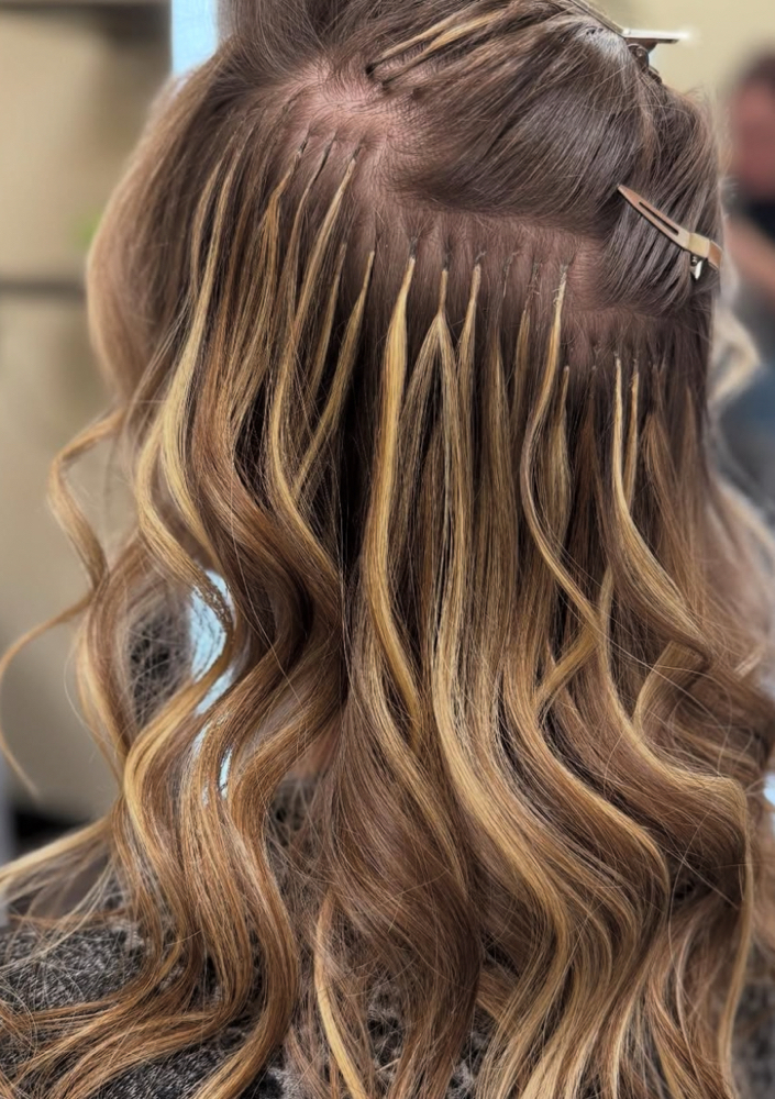 K- Tip Hair Extension Application at Golden Hour Studio in Cherry Hill, NJ