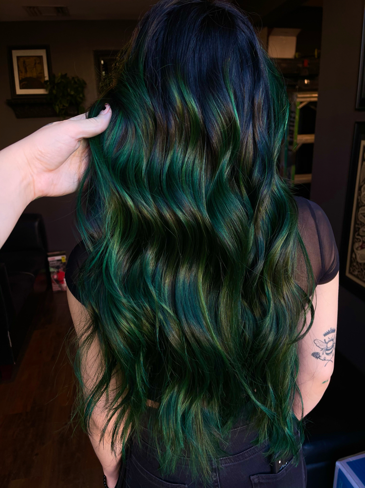 balayage and vivid overlay