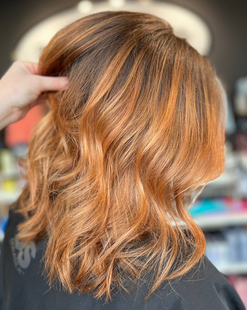 Balayage, Base Color + Haircut