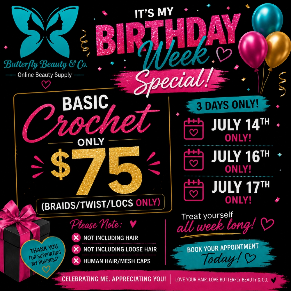 Birthday Week Crochet at Top Tier Beauty Experience in Cincinnati, OH