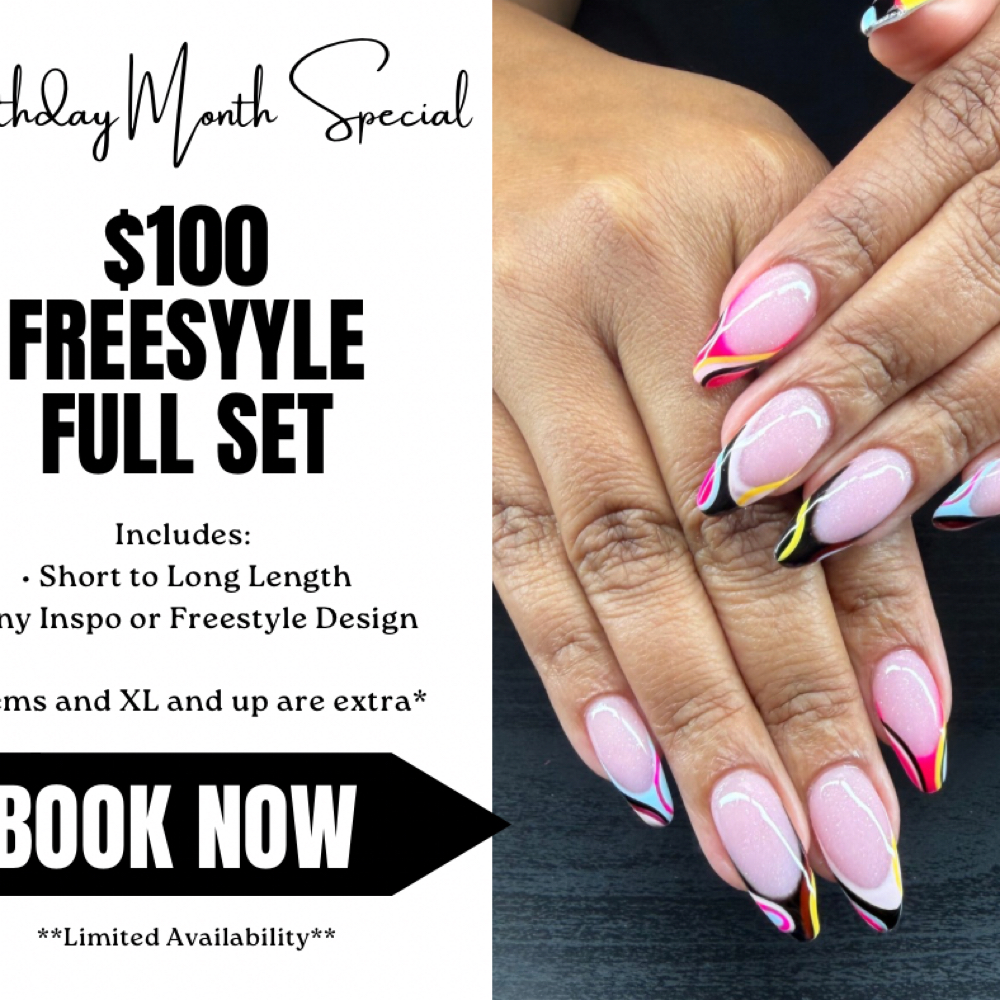 JUNE SPECIAL: $100 FREESTYLE SET at CamK Nails in Glendale, AZ