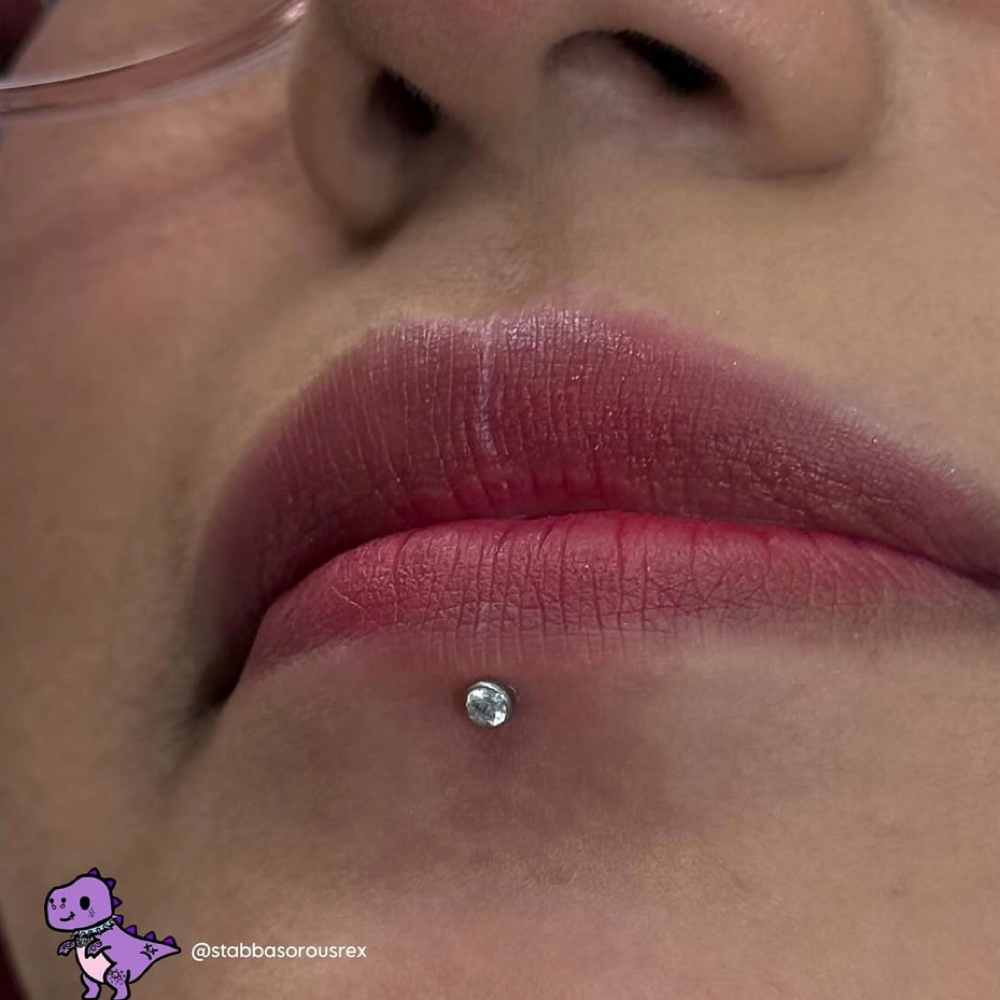 Lip Labret at Vita Aurelia Piercings in Temecula, CA