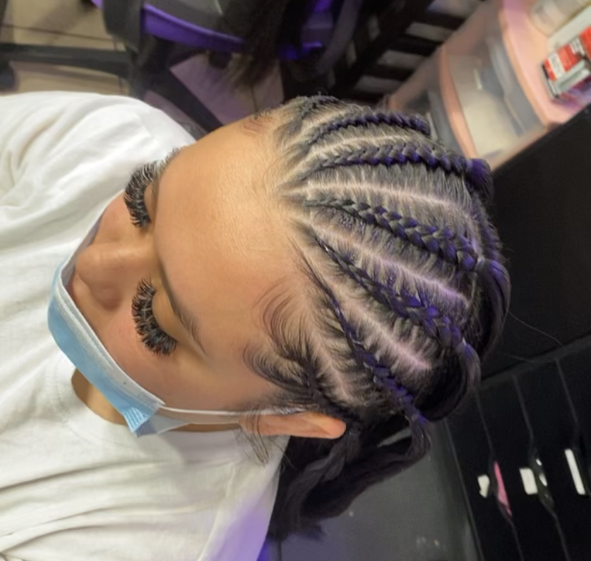 Halfway Cornrows and Style