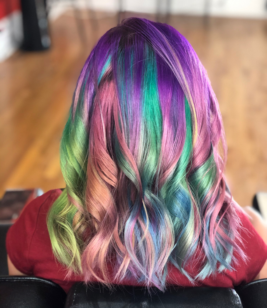 Vivid Haircolor at Beauty and the Beard in Lubbock, TX