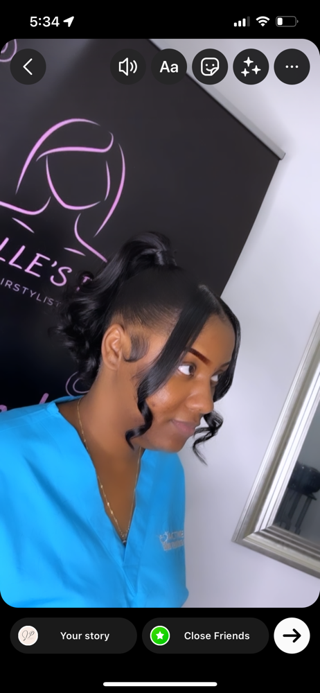 Ponytail With bangs