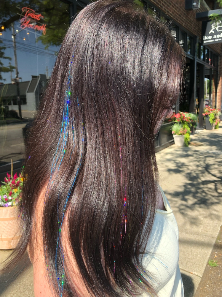 Hair Tinsel at Cleveland Hair Fairy in Lakewood, OH