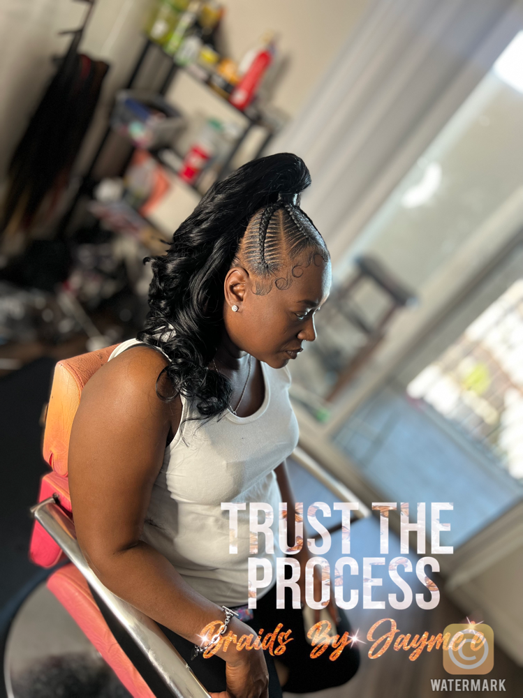 Half Up Half Down Quick Weave